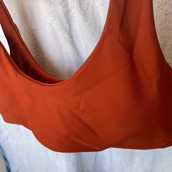 Swim scoop neck top in rust - Picture 5 of 5